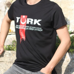 Türk Bayrak Baskılı Tişört