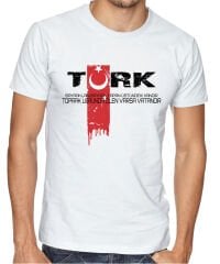 Türk Bayrak Baskılı Tişört
