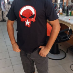 Punisher Cezalandırıcı Bayrak Baskılı Tişört