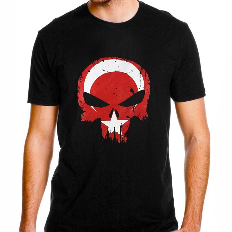 Punisher Cezalandırıcı Bayrak Baskılı Tişört