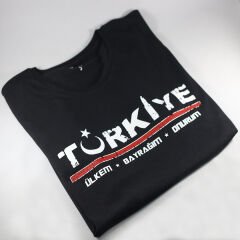 Türkiye Baskılı Tişört Siyah