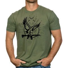 Kartal Tüfek Ayyıldız Baskılı Tişört