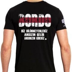 Bordo Baskılı Tişört