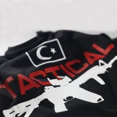 Tactical Silah Baskılı Tişört Siyah