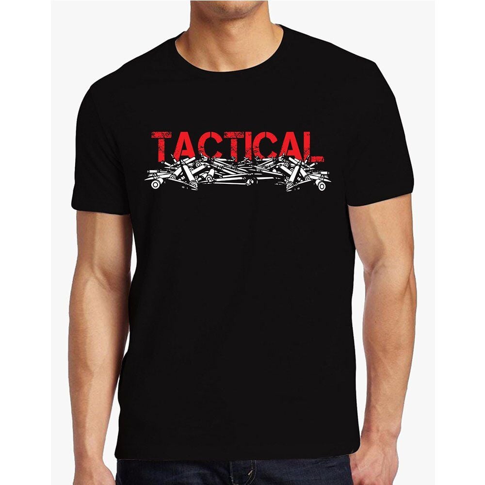 Tactical Mermi Baskılı Tişört Siyah