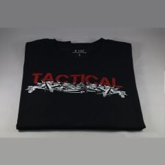 Tactical Mermi Baskılı Tişört Siyah