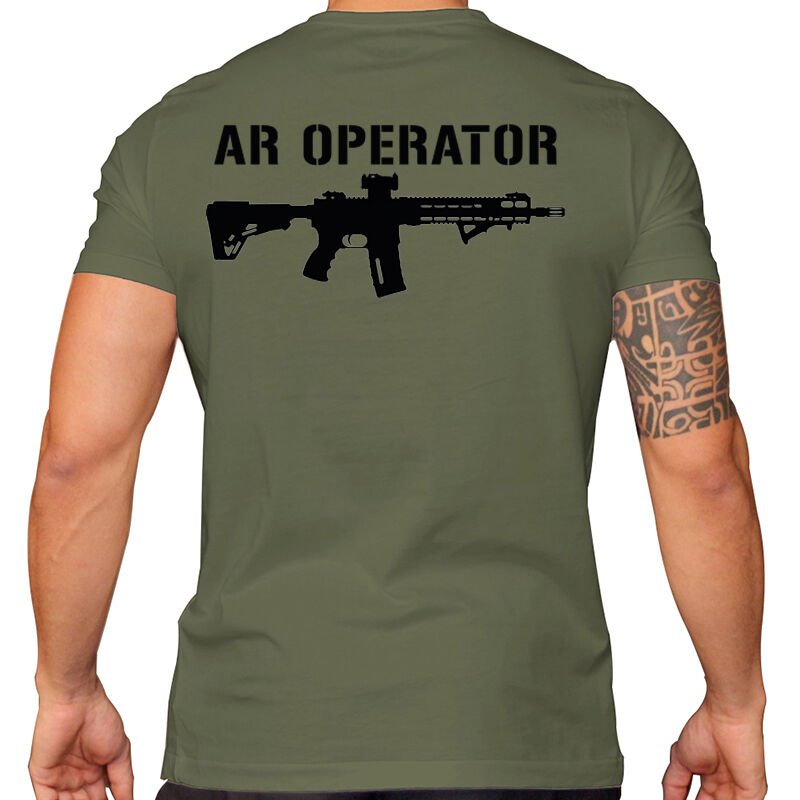 AR Operatör Baskılı Tişört Haki