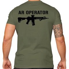 AR Operatör Baskılı Tişört Haki