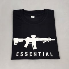 Ar Essential Tüfek Baskılı Tişört Siyah