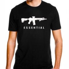 Ar Essential Tüfek Baskılı Tişört Siyah