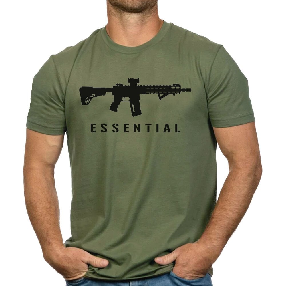 Ar Essential Tüfek Baskılı Tişört Haki