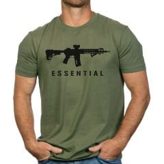 Ar Essential Tüfek Baskılı Tişört Haki
