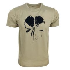 Punisher Baskılı Tişört Kum
