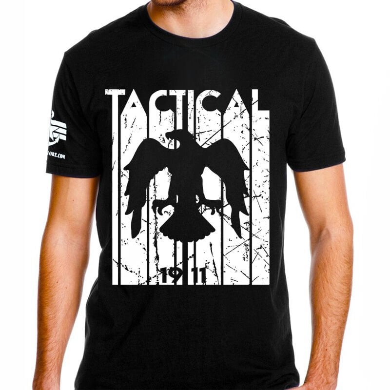 Tactical Kartal Baskılı Tişört Siyah