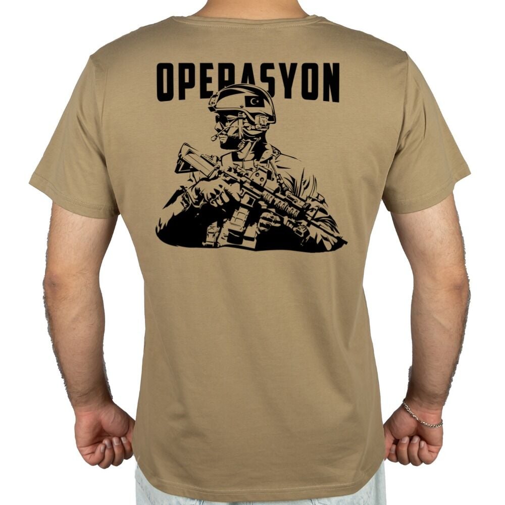 Operasyon Asker Baskılı Tişört