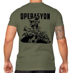 Operasyon Asker Baskılı Tişört