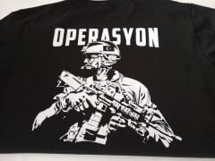 Operasyon Asker Baskılı Tişört
