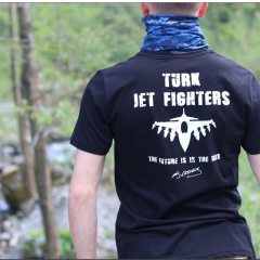 Jet Fighters Baskılı Tişört Siyah