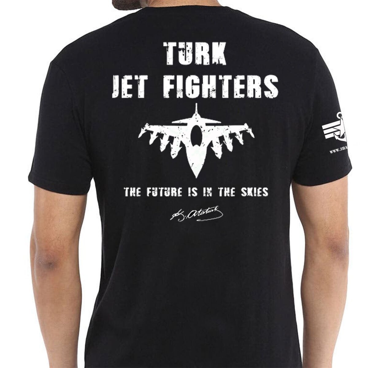 Jet Fighters Baskılı Tişört Siyah