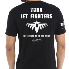 Jet Fighters Baskılı Tişört Siyah