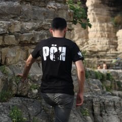 Pöh Baskılı Tişört Siyah