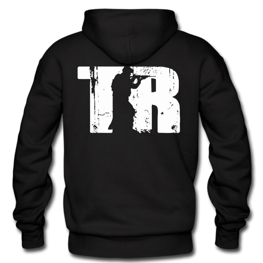 TR Asker Baskılı Kapşonlu Siyah