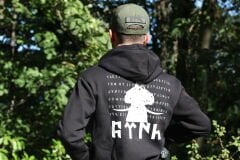 Göktürk Dombra Türk Baskılı Kapşonlu Siyah