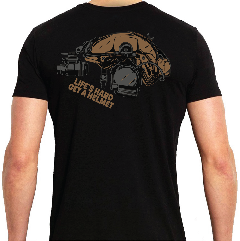 Life's Hard Get a Helmet Baskılı Tişört