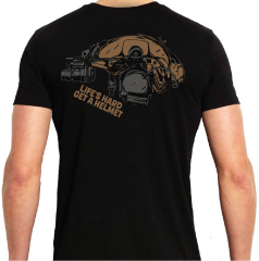 Life's Hard Get a Helmet Baskılı Tişört