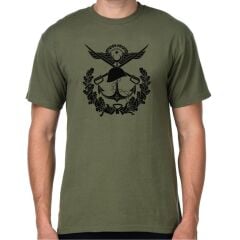 TSK Logolu Büyük Ön Baskılı Tişört