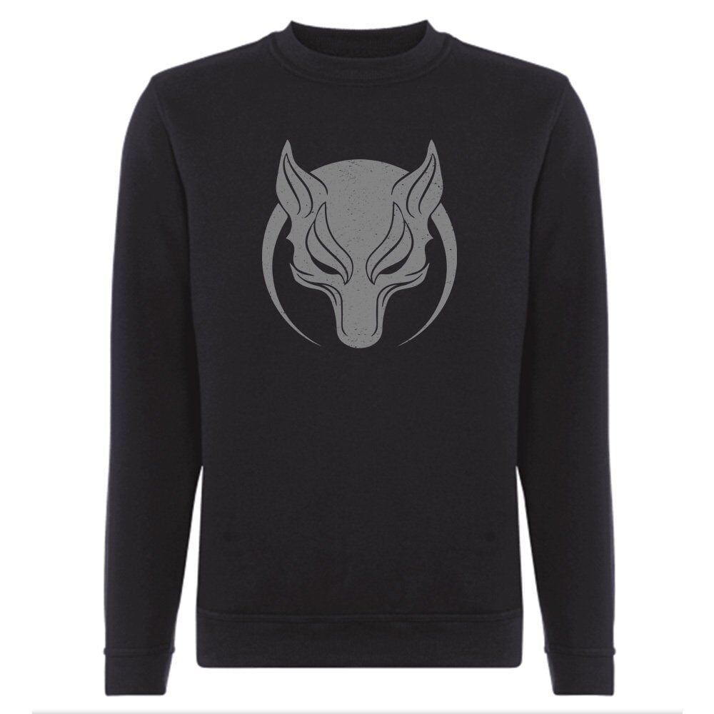 Kurt Börü Baskılı Sweetshirt Siyah