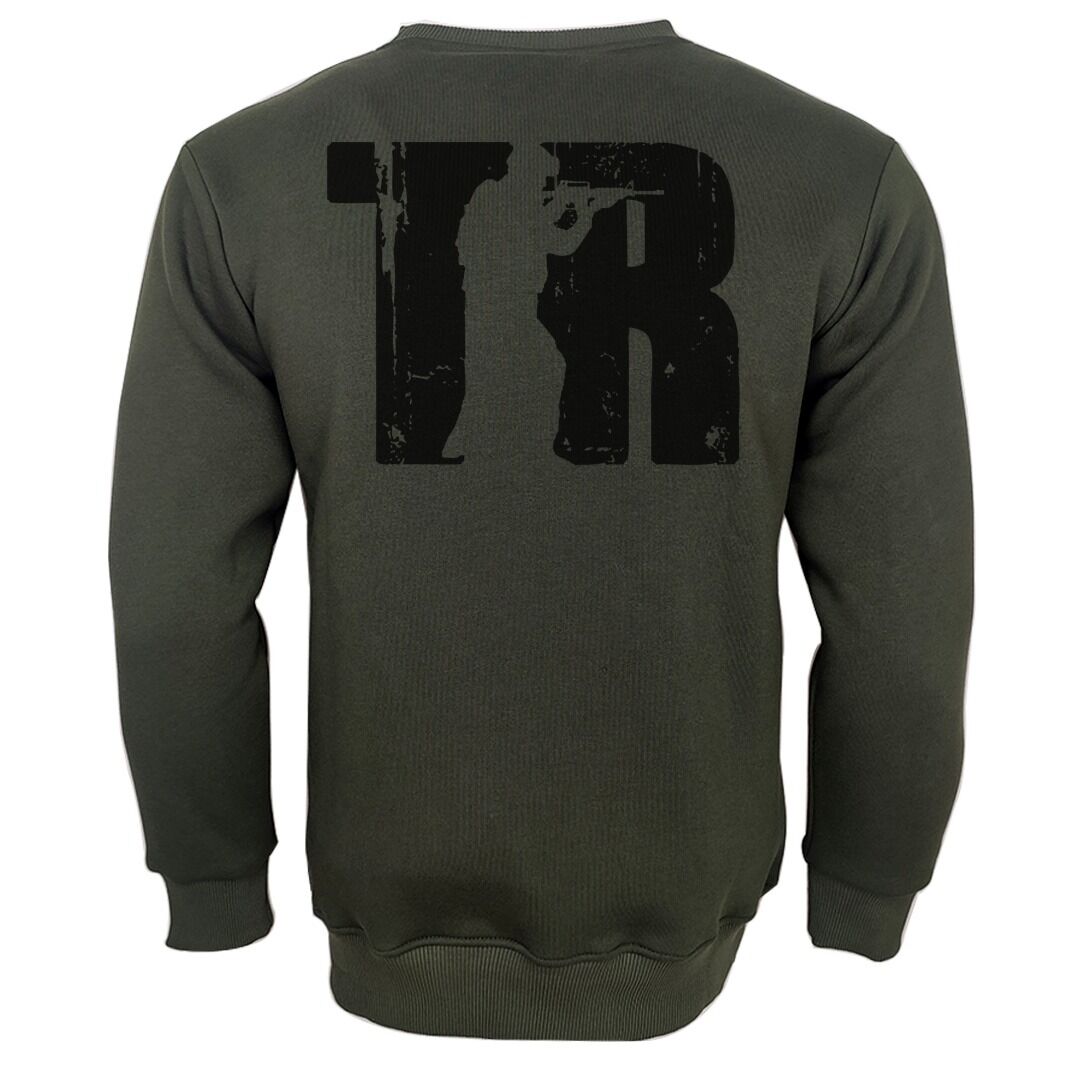 TR Asker  Baskılı Sweetshirt Haki