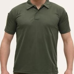 Tactical Polo Yaka Kısa Kol Tişört Haki
