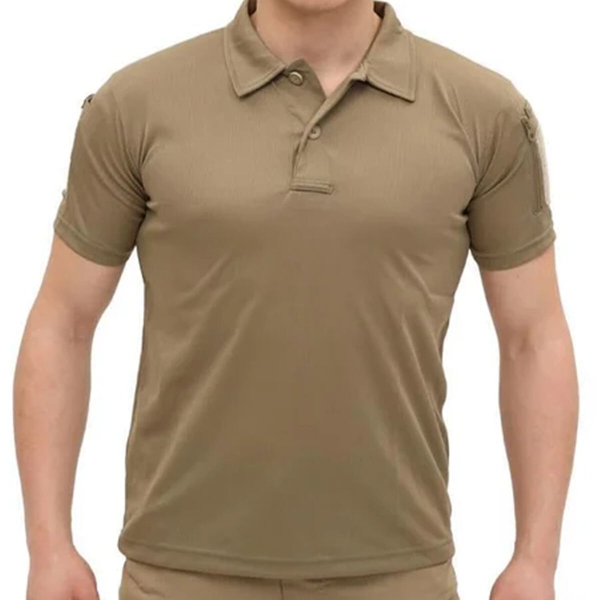 Tactical Polo Yaka Kısa Kol Tişört Bej