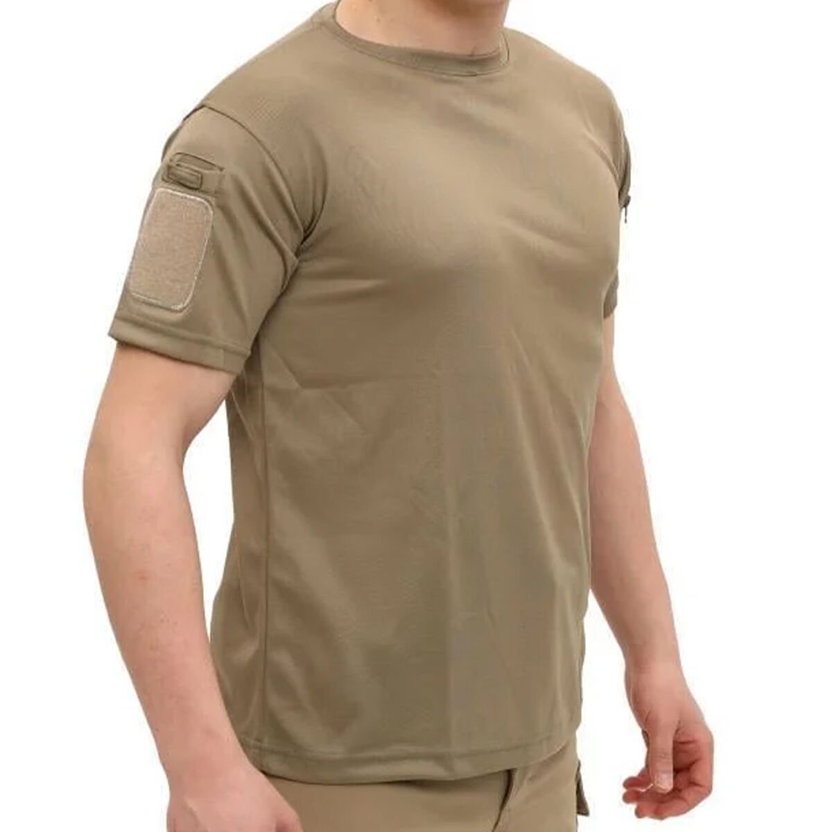 Tactical  Bisiklet Yaka Kısa Kol Tişört Bej