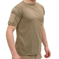 Tactical  Bisiklet Yaka Kısa Kol Tişört Bej