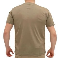 Tactical  Bisiklet Yaka Kısa Kol Tişört Bej