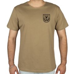 TSK Küçük Logo Sırtta Bayrak Siyah Baskılı Tişört