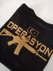 Operasyon Tüfek Baskılı Tişört