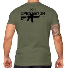 Operasyon Tüfek Baskılı Tişört