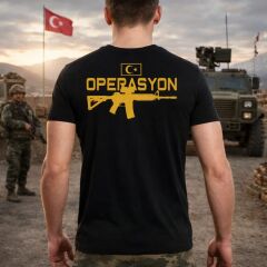 Operasyon Tüfek Baskılı Tişört