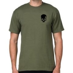 Kurukafa Skull Göğüs Logo baskılı Tişört