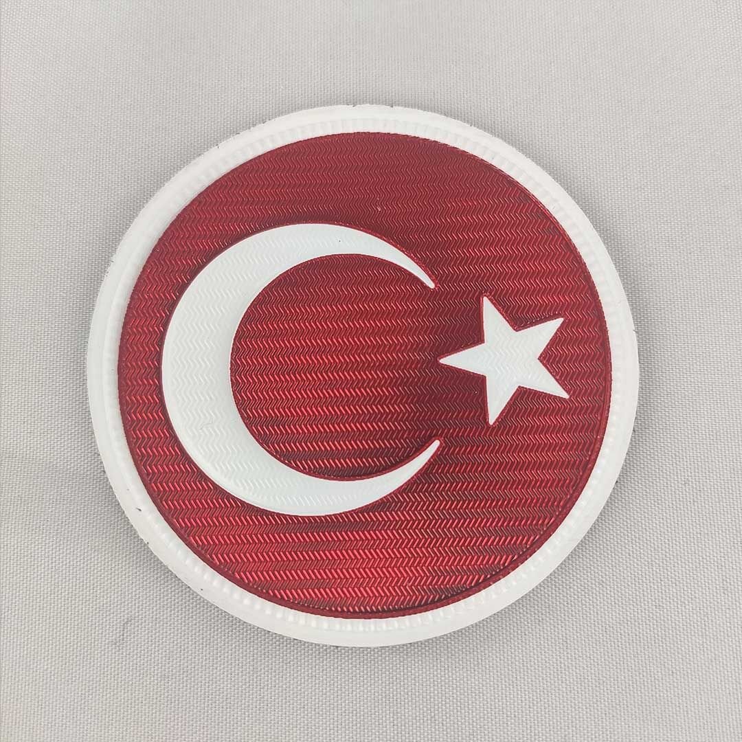 Peç Yuvarlak Türk Bayrak