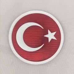 Peç Yuvarlak Türk Bayrak