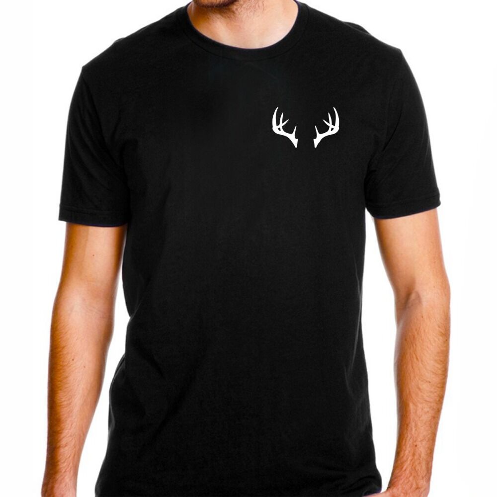 Geyik Boynuz Baskılı Tişört
