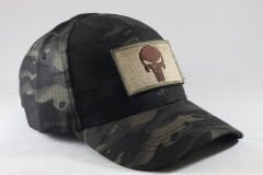 Multicam Siyah Kamuflaj Peçli  Şapka